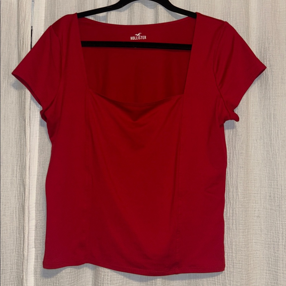 Hollister Bold Red Square Neck Tee
